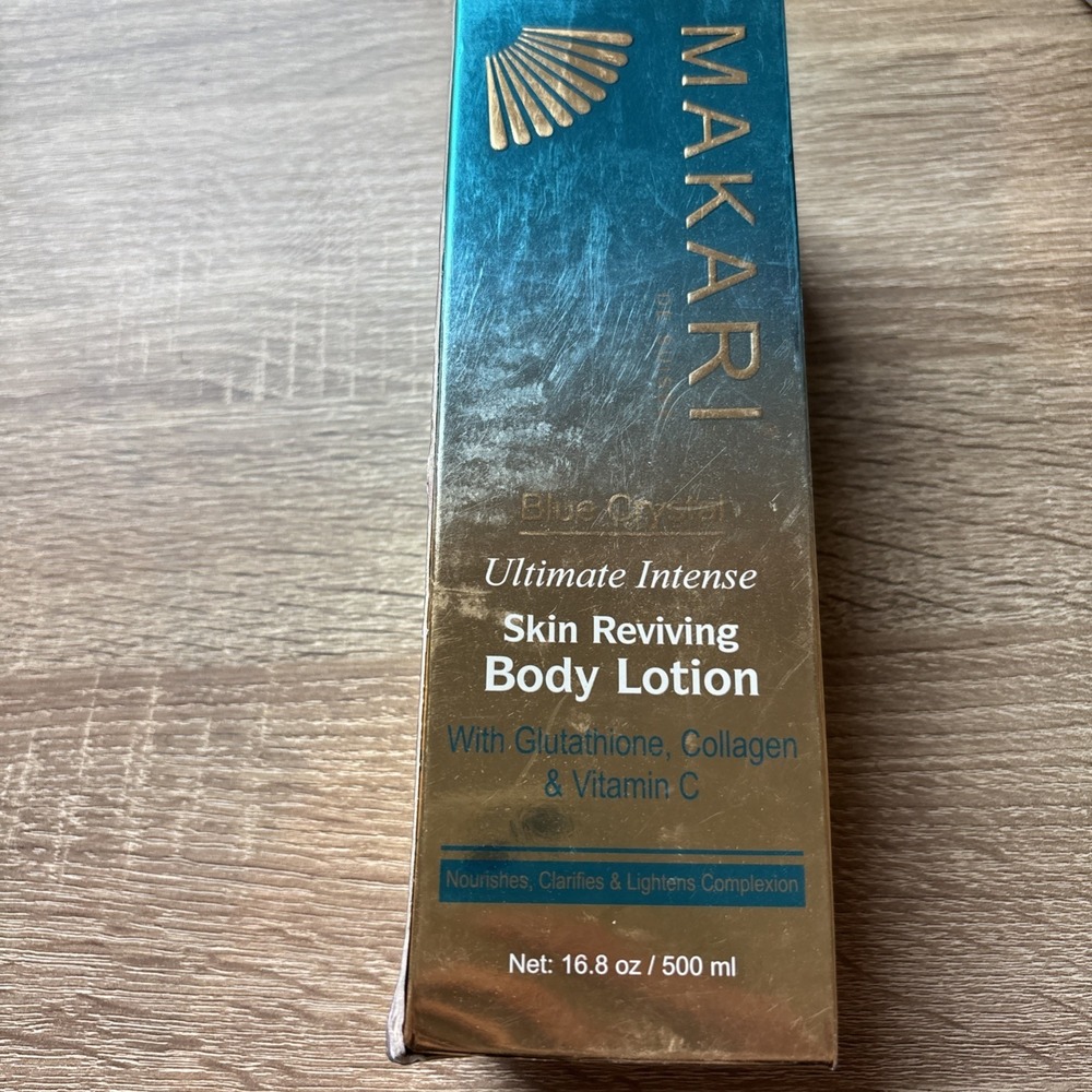 NEW IN BOX Makari Blue Crystal Skin Reviving Body Lotion 16.8oz